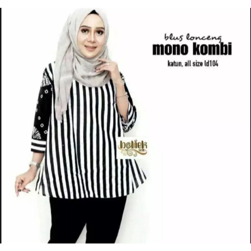 tey-17 Batik Wanita ASJ SA HRB026 Kenogo Kemeja Tosca Pendek-model 11