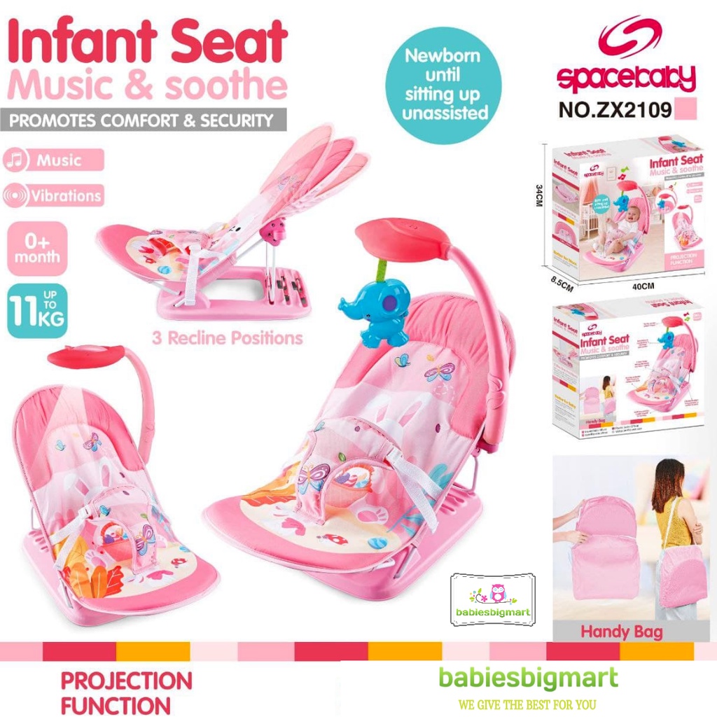 Bouncer Spacebaby ZX 2109 Swinger Rocker Proyektor Pliko Baby Fold Up Infant Rocker 07318 - 07319