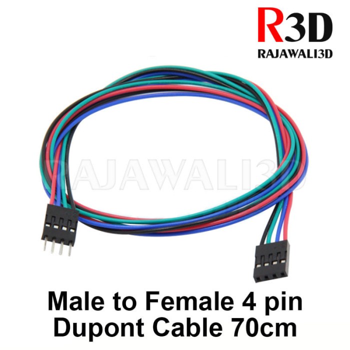 Kabel Jumper Wire Dupont Cable 4pin 70 cm Male to Female Dual Head