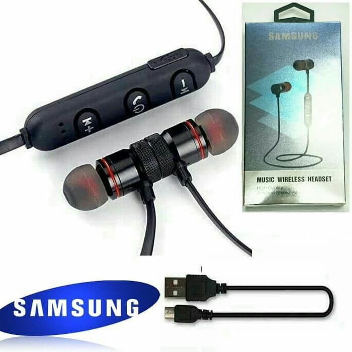 Sony Headphone - Audio - Headphone Headset Hf Bluetooth Sport Samsung Earphone Metal Solid Magnet