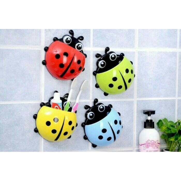 LADY BUG HOLDER TOOTH BRUSH / TEMPAT SIKAT GIGI KUMBANG TOTOL / KEPIK (Hanya eady warna MERAH)