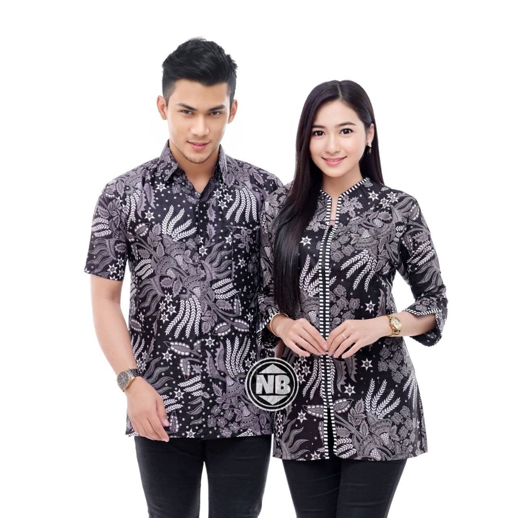 COUPLE BATIK NEW HEM BLUS BLOUSE TRENDING INTERNATIONAL COUPLE SERAGAM TERLARIS