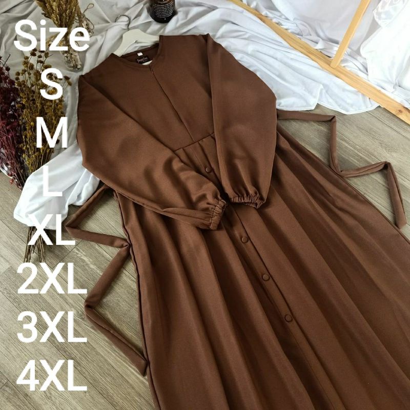 Gamis Polos basic/Katun toyobo/Jumbo size S~4XL