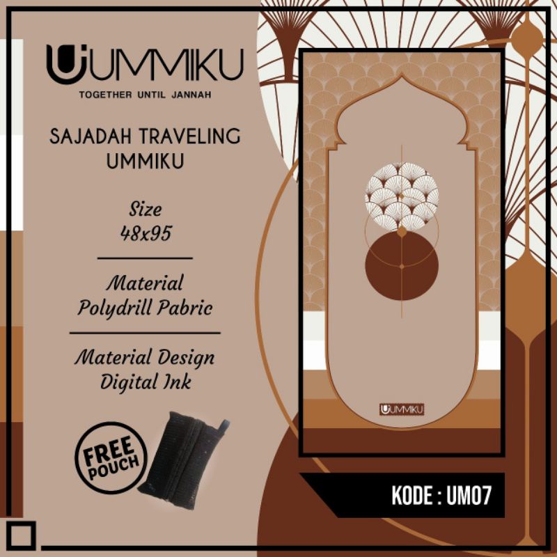 Sajadah Travel Anak UMMIKU / Sajadah Lipat Motif Anak Anak / Sajadah Travelling-Milenial 7