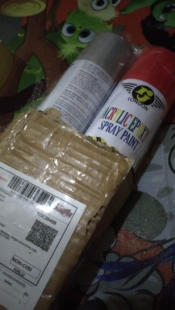 Rj London 400cc  Silver Red (6) Spray Paint, Cat Semprot