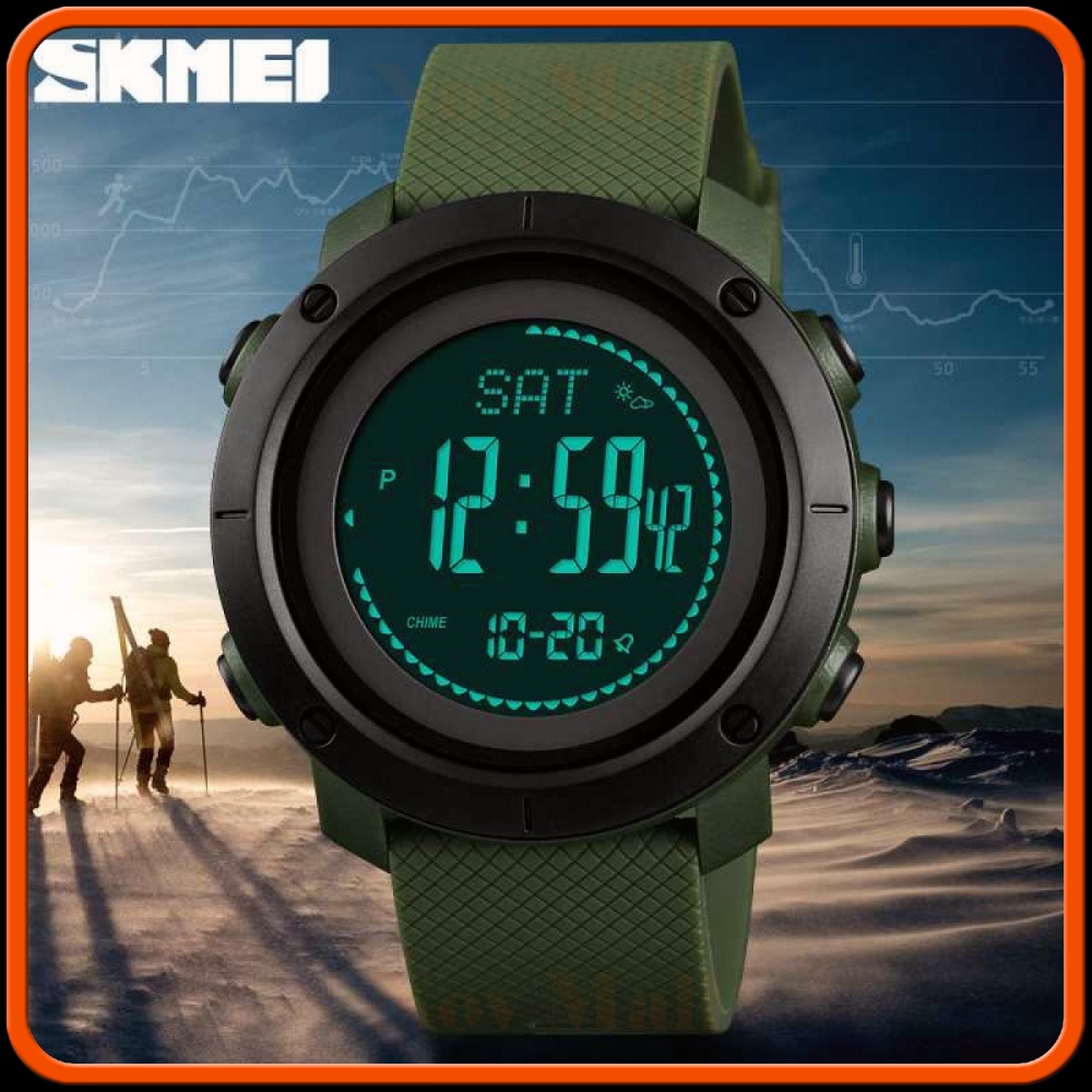 SKMEI Jam Tangan Digital Sporty Pria Pedometer Calorie Compass - 1427