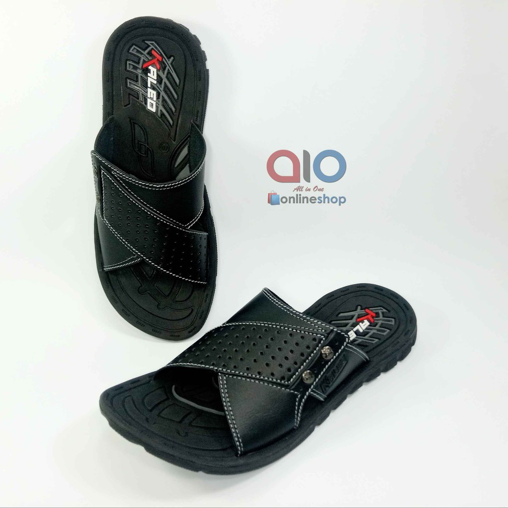 Kaleo Sandal Slop Cowok 39 - 42 Sendal Casual Pria Dewasa Laki Laki KLO 01 Bahan Kulit Sintetis