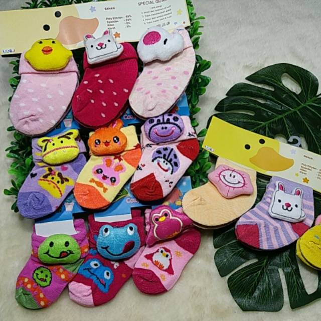 Kaus Kaki Anak Bayi Perempuan Boneka Lucu size 0-5bulan