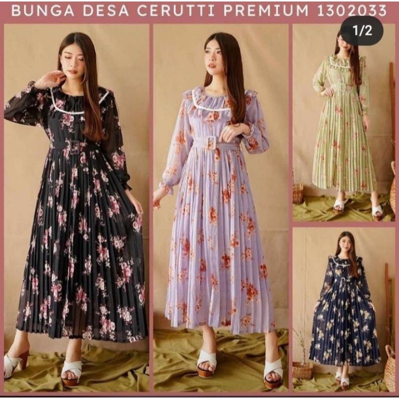 gamis ceruty/gamis plisket/gamis Yuna/Korean style/Korean look