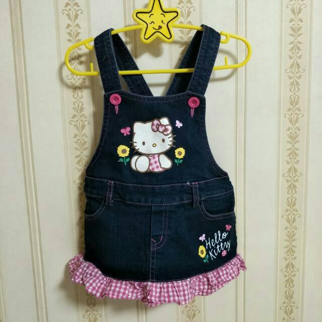 Dress jeans outerwear EX KADO baju anak bayi cewek overall monyetan rok dress usia 9 sampai 24 bulan