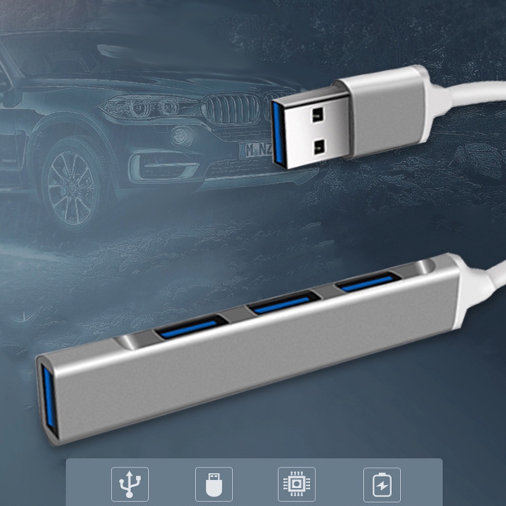 4 In 1 Adapter USB-C Hub 4 Port 3.0 Kecepatan Tinggi Untuk PC / Laptop