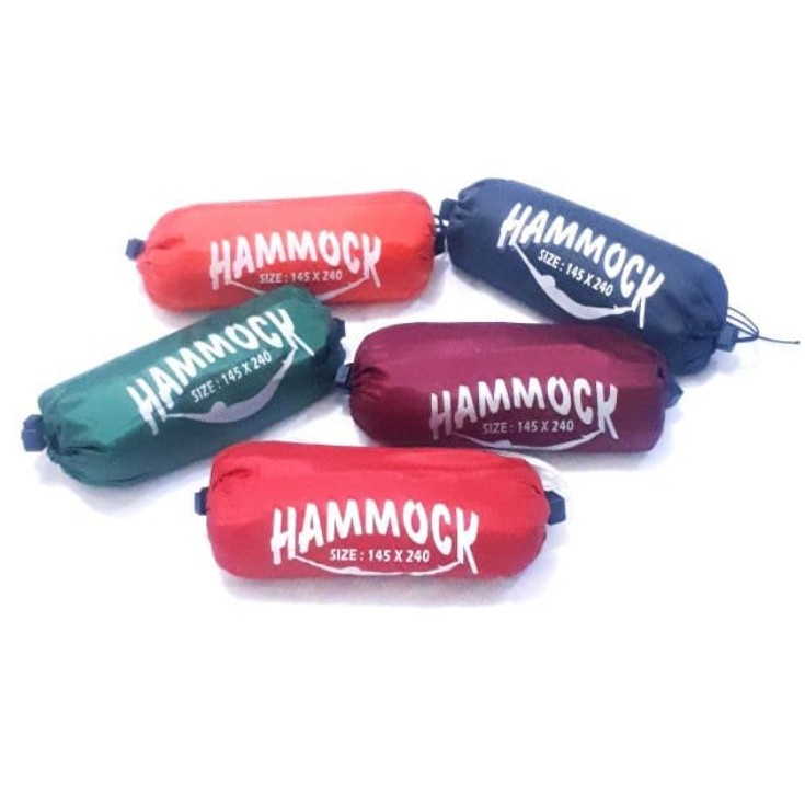 (Bisa COD) Hammock 250X150 camping bahan peles tebal ayunan gantung full bartex