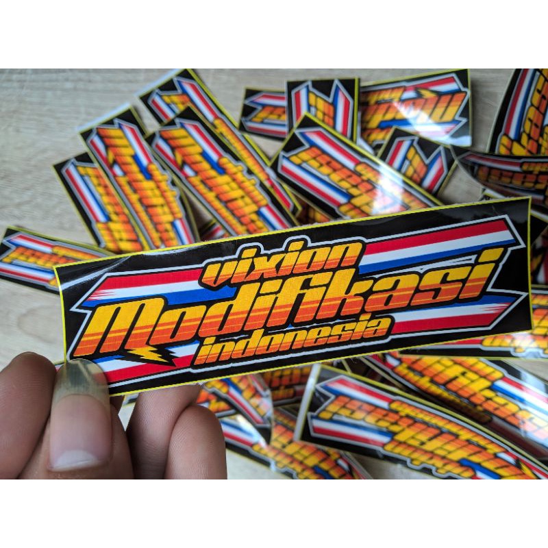 STICKER VIXION MODIFIKASI INDONESIA BAHAN VINYL GLOSSY + LAMINASI GLOSY | STIKER RACING | KEKINIAN