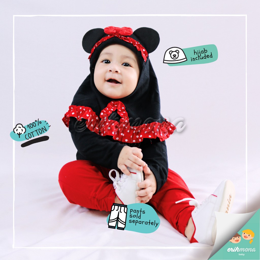 ♥️ baju bayi jumper bayi ♥️ model hijab lucu karakter minnie mouse murah ♥️