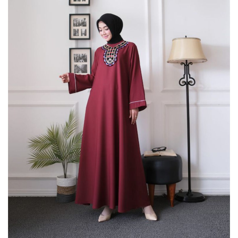 Abaya maroon