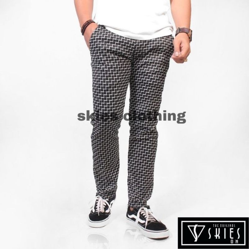 Plaid Men Pants / celana plaid cowok / celana tartan pria / celana plaid pria tartan kotak