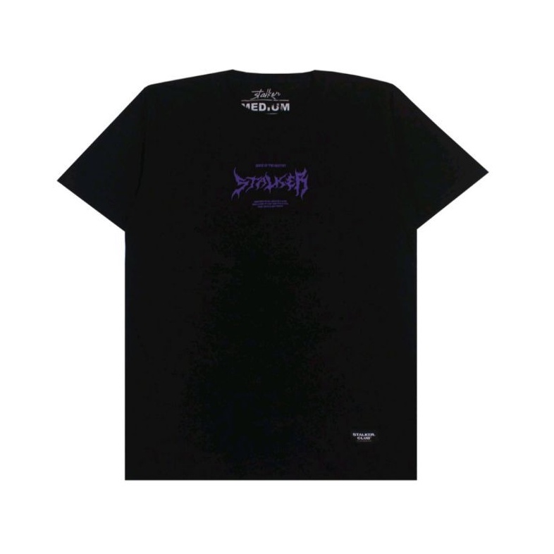 T-SHIRT / KAOS STALKER BUTTERFLY PURPLE HITAM