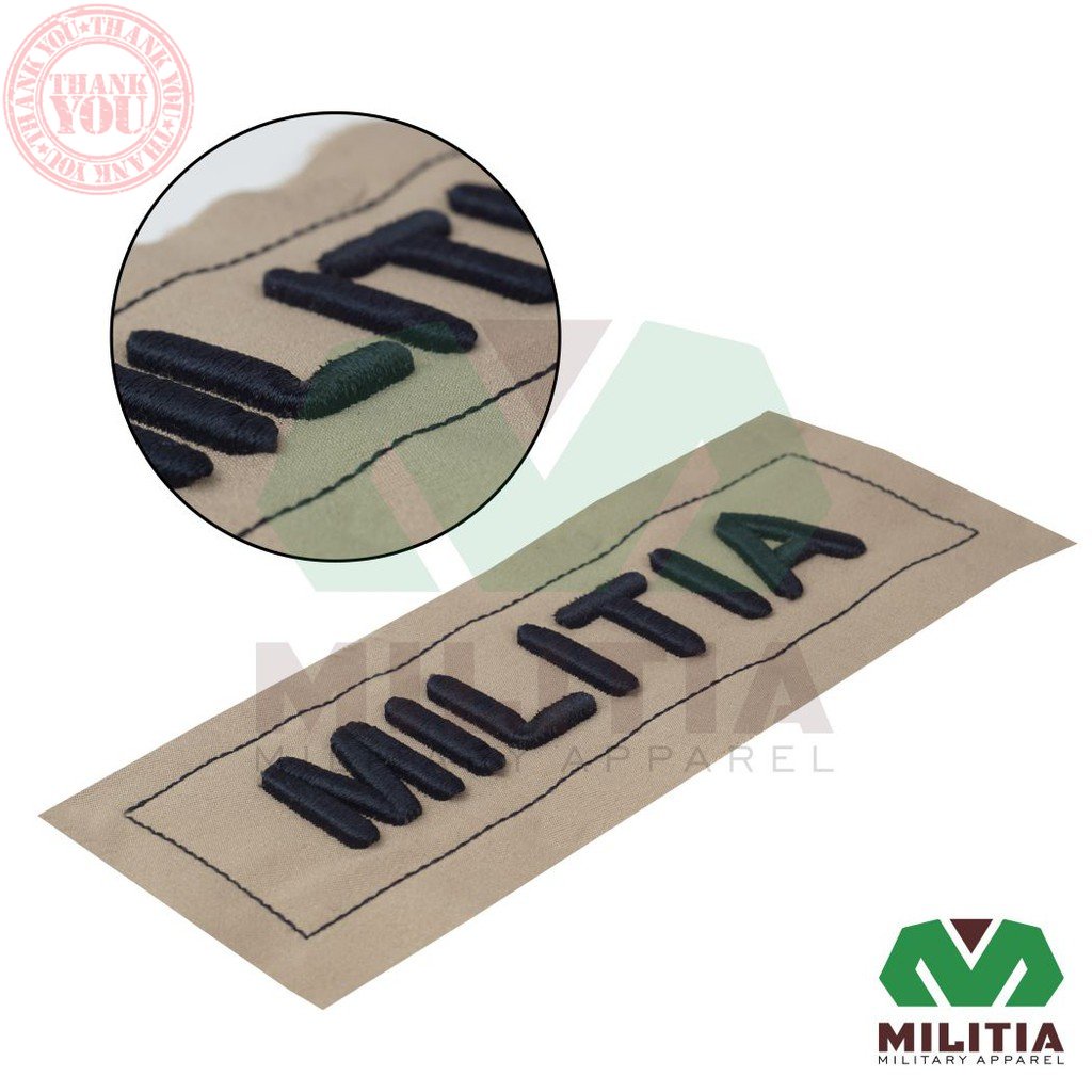 Jasa Bordir Nama Timbul POLRI POLISI Custom Bordir Nama Dada