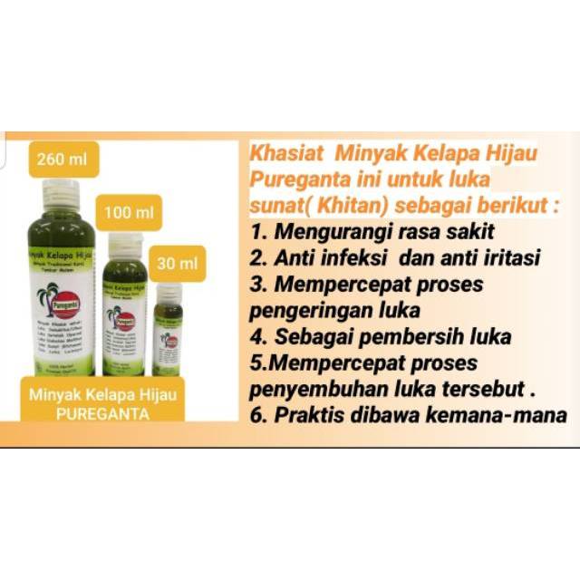 Obat Sunat Cepat Kering Dengan Minyak Kelapa Hijau Pureganta Shopee Indonesia