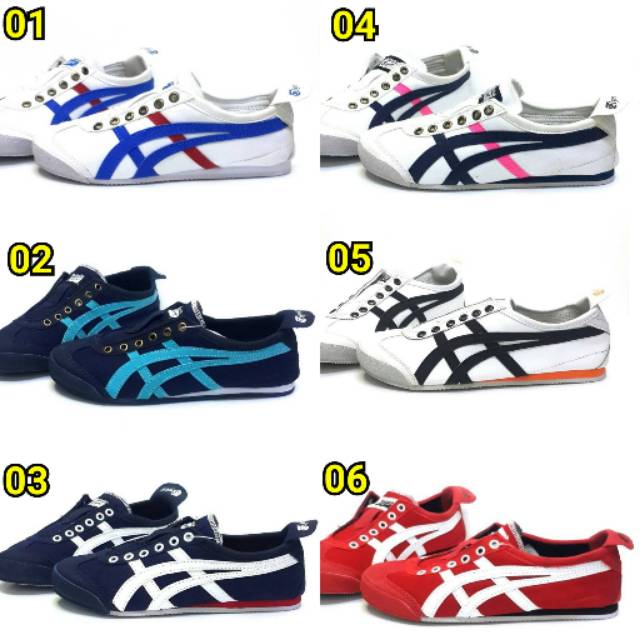 Sepatu Asics Onitsuka Tiger Wanita Slipon Bahan Canvas 