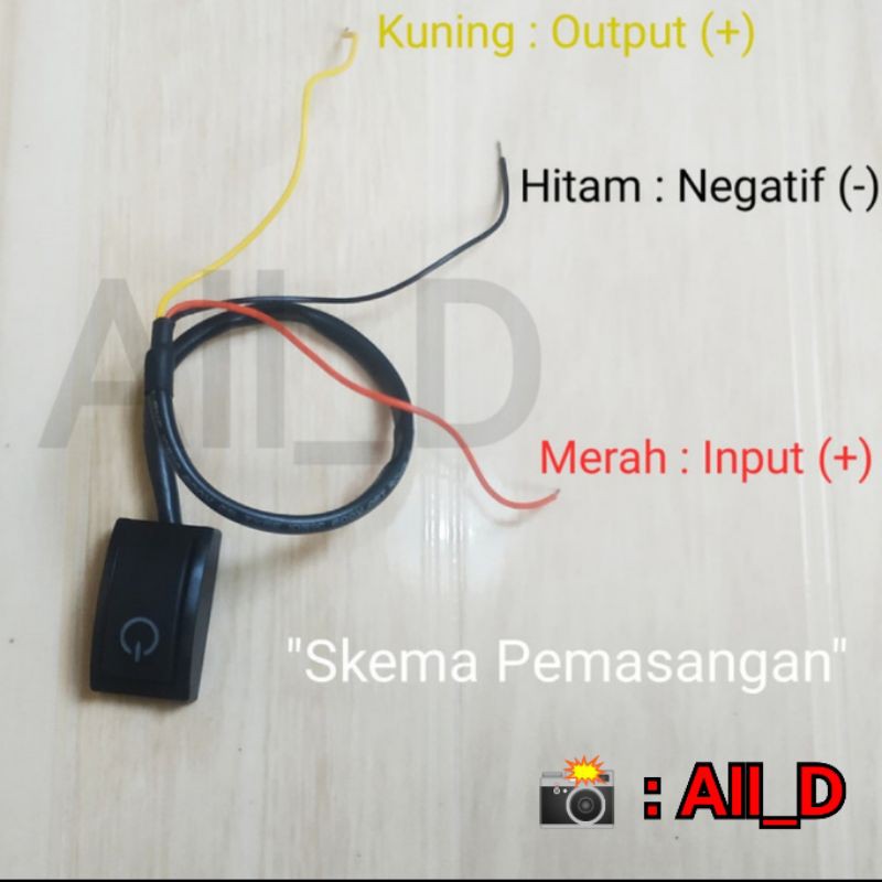 JTRON - Switch Saklar Tempel Dashboard Mobil Universal 12V - Lampu Audio LED BAR dll