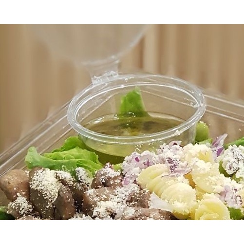 ECERAN Per pc Cup Sauce Sambal Dressing Salad 3Oz Tutup Lengket bahan PET