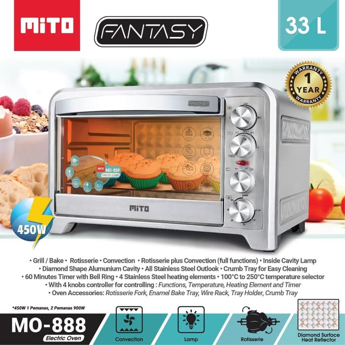 Oven listrik Fantasy MO 888 33 liter MITO