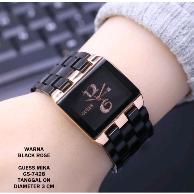 Jam Tangan Guess Wanita Jam Tangan Analog Rubber Terlaris Hot Sale Bayar Ditempat