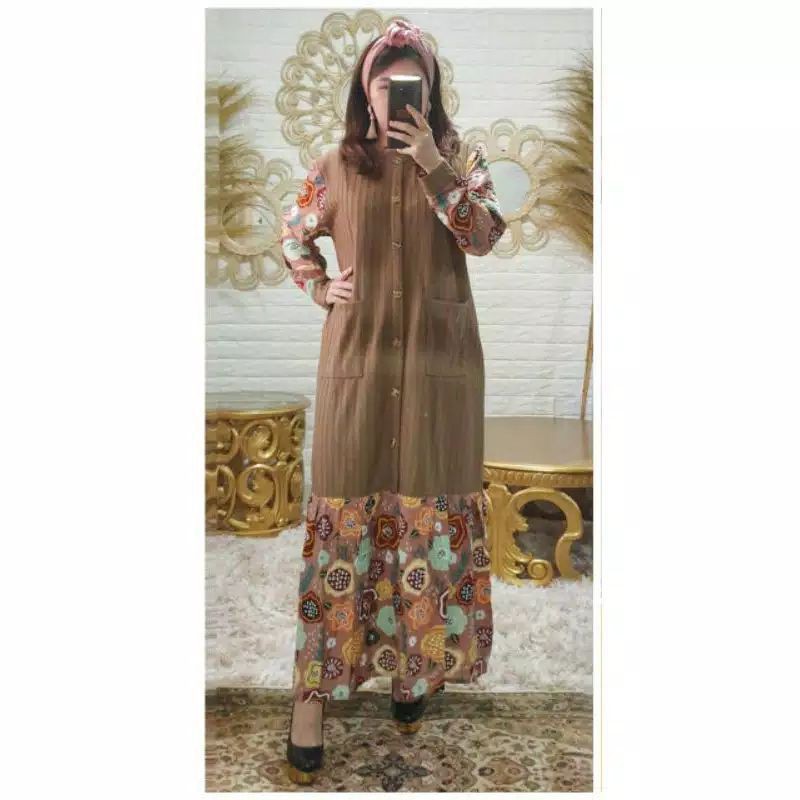 SALE gamis rajut import premium ori by meijiwang fashion wanita dress wanita gamis wanita import