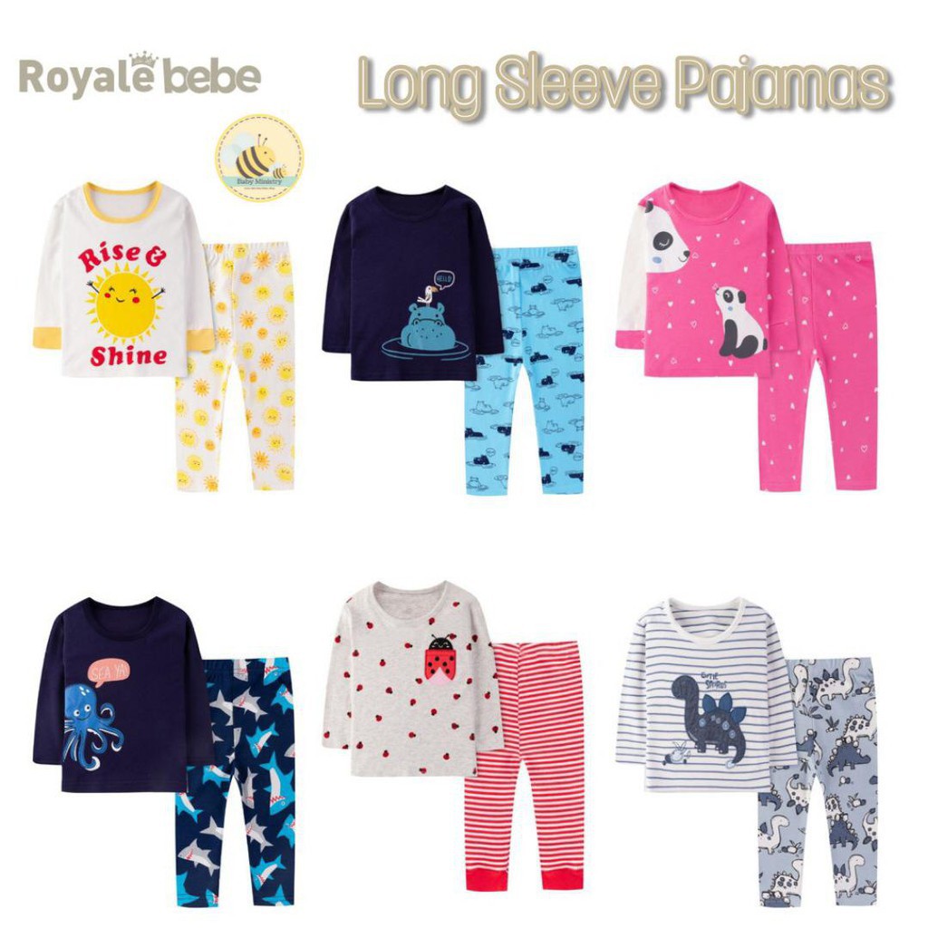 Royale Bebe Baju Tidur Stelan Lengan Panjang 6-24 Bulan