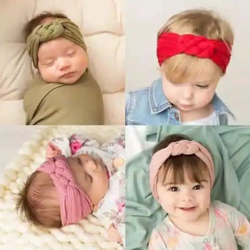 BANDANA bayi KEPANG |headband Baby Perempuan New born Usia 0-3 Tahun Premium