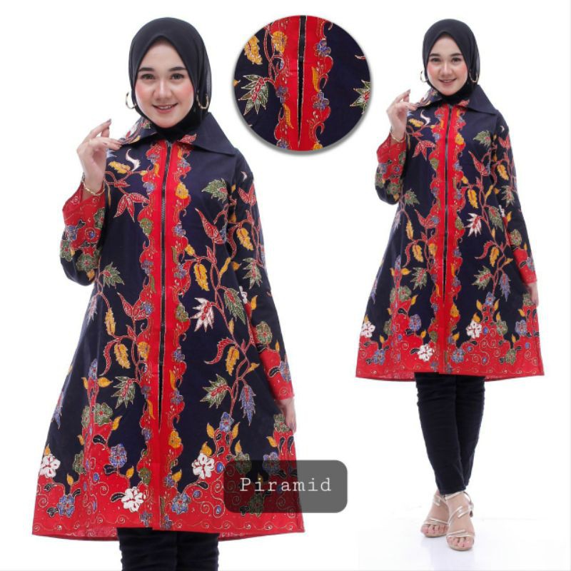 DRESS BATIK TERBARU TUNIK FLOWER