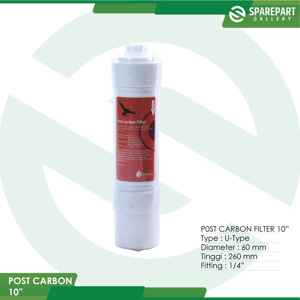 Filter post carbon U-Type 10&quot; dispenser RO