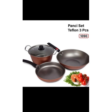 panci teflon get 3 in 1 set anti lengket nagako
