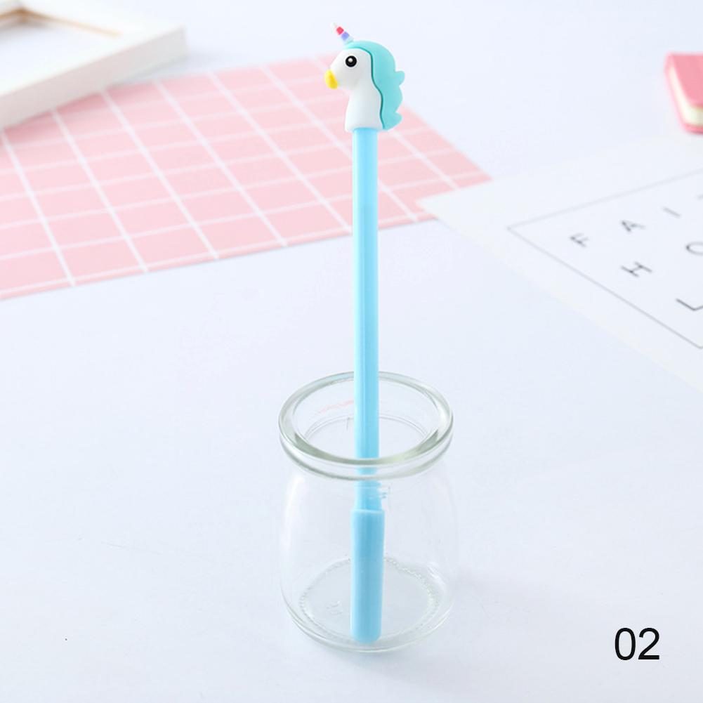 【TK】4 Patterns Cartoon Unicorn Gel Pen Kawaii Stationery 0.5 MM Cute Pen Black Ink School Office Supply