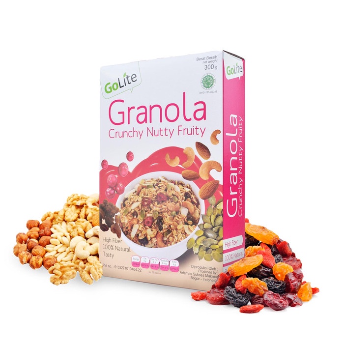 

Jual Golite Granola Crunchy Nutty Fruity 300 Gr