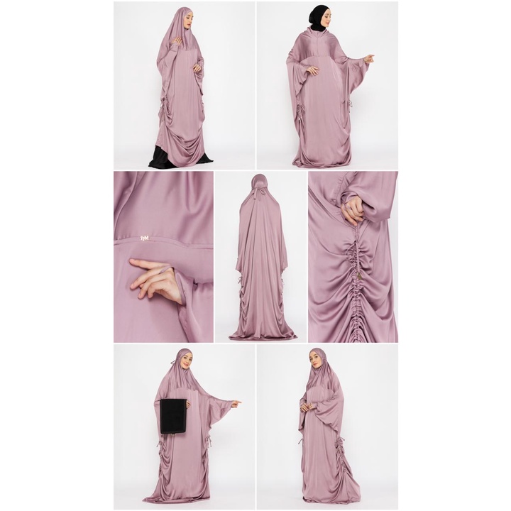 Mukena Premium Armani Silk - Mukena Terusan Polos - Prayer Dress Set