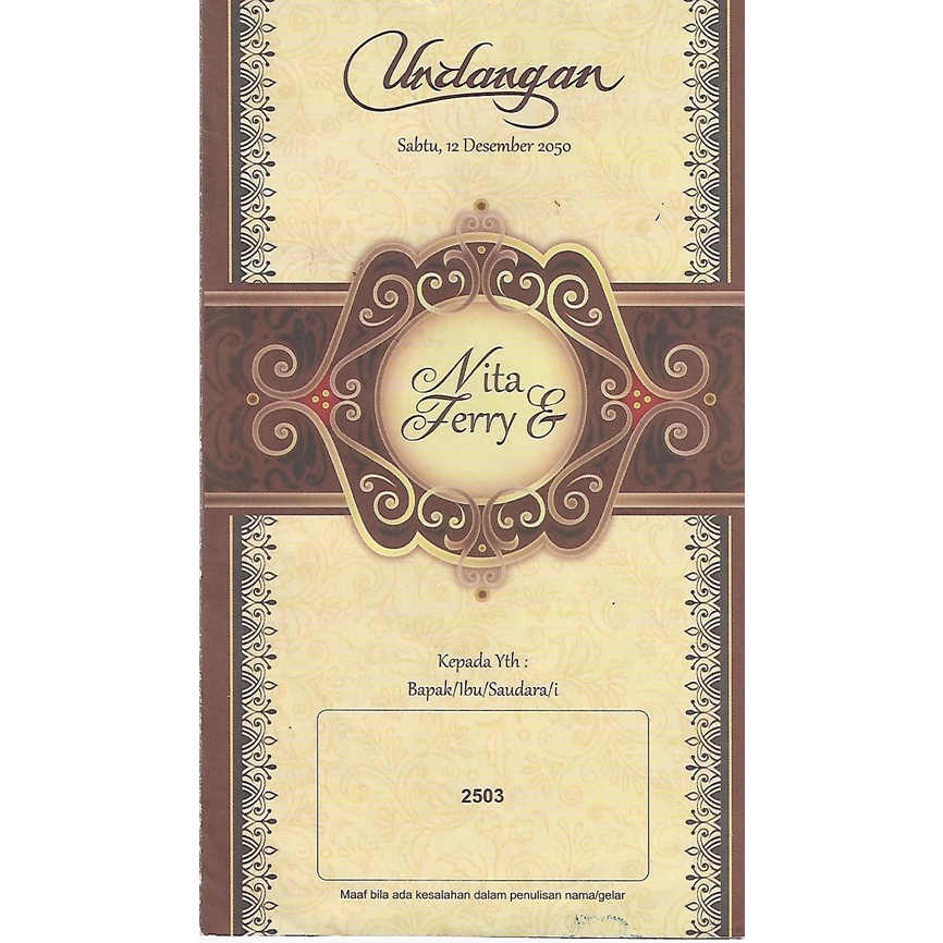 Blanko Undangan Erba Tipe 88203