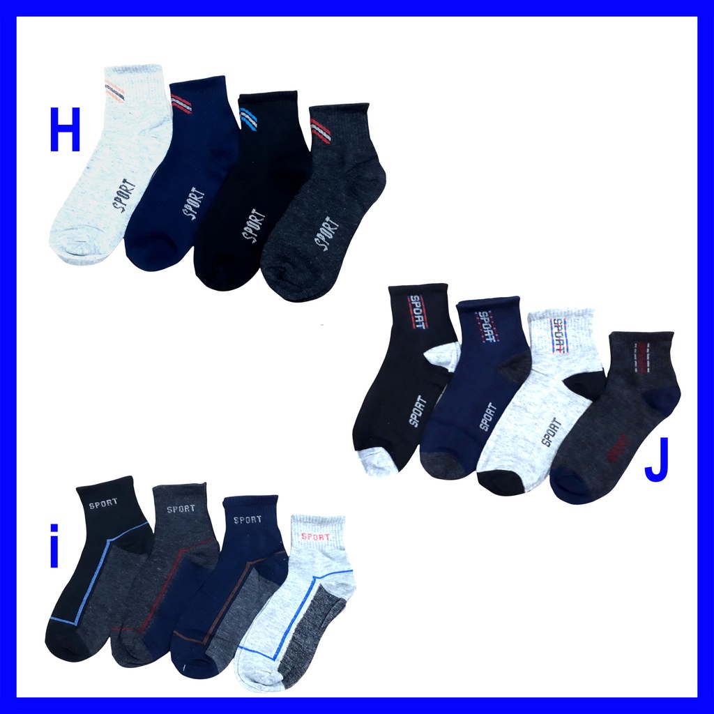 Kaos Kaki Pria Kantor MOTIF H,i,J Bahan Spandek Murah.