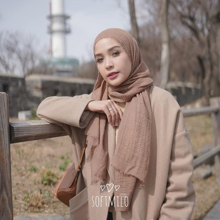 RSB VZ052 Crinkle Hijab Pashmina Arabian Shawl Cotton Wide Jilbab Bahan Katun Pasmina Premium Import