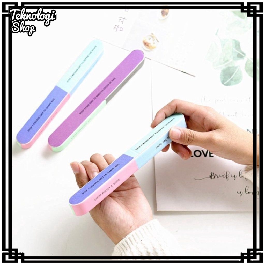 Alat Amplas Kikir Kuku Manicure Pedicure Nail Buffer Shiner 7in1