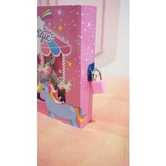 

[KODE PRODUK 9EKZV5679] DIARY UNICORN ADA GEMBOK NYA BISA DIKUNCI NOTEBOOK UNICORN KUDA PONY BUKU HARIAN