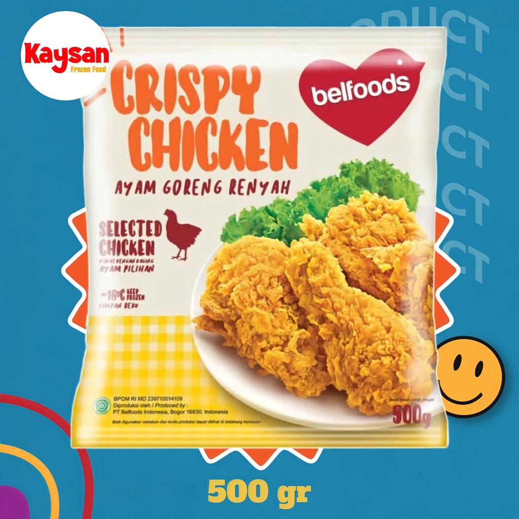 

BELFOODS CRISPY CHICKEN 500 GRAM AYAM GORENG RENYAH