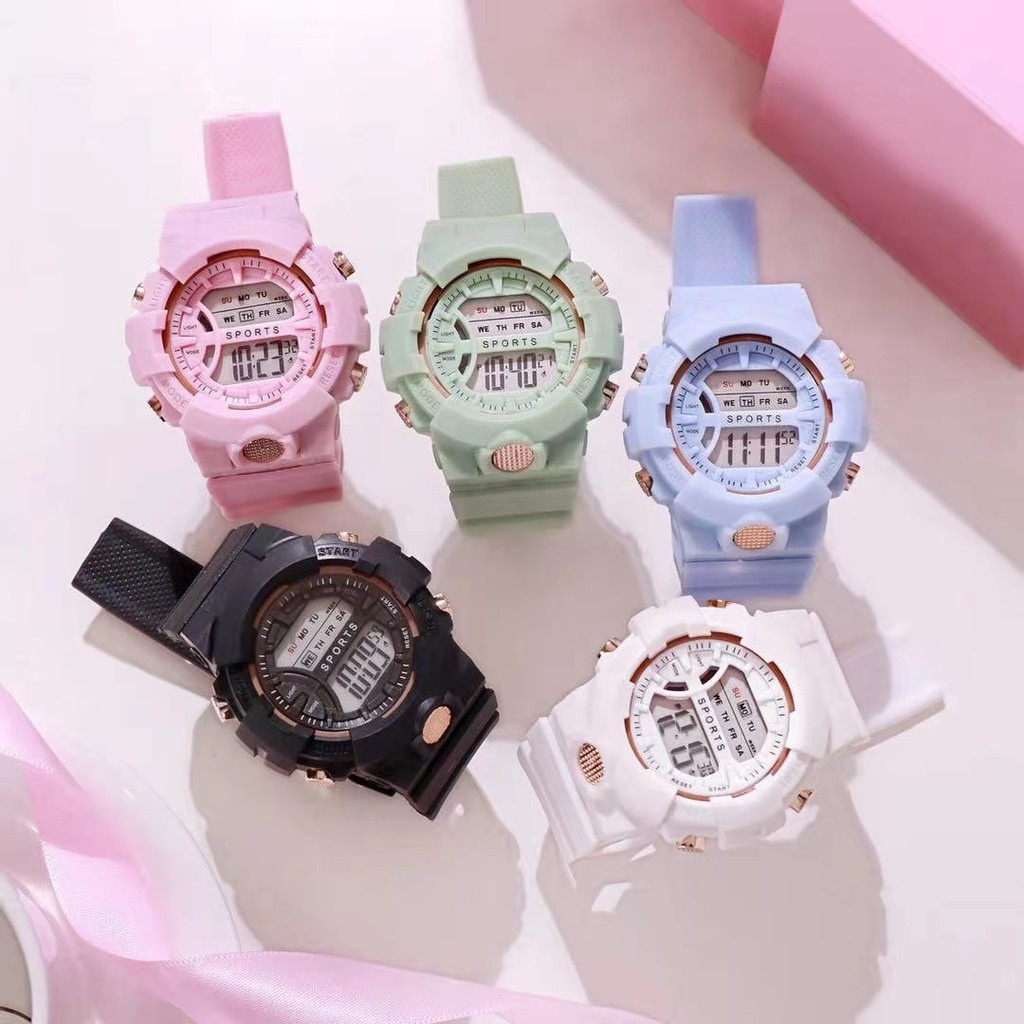 Jam Tangan Wanita Digital Bulat Korea Style AOSUN Jam Tangan Sport