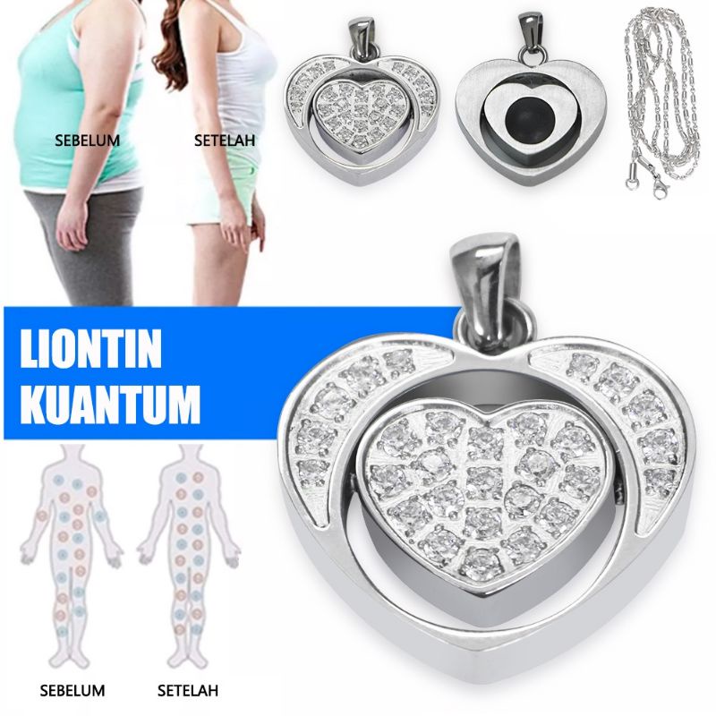 (BEST SELLER)KALUNG QUANTUM PENDANT KESEHATAN TERBARU motif LOVE