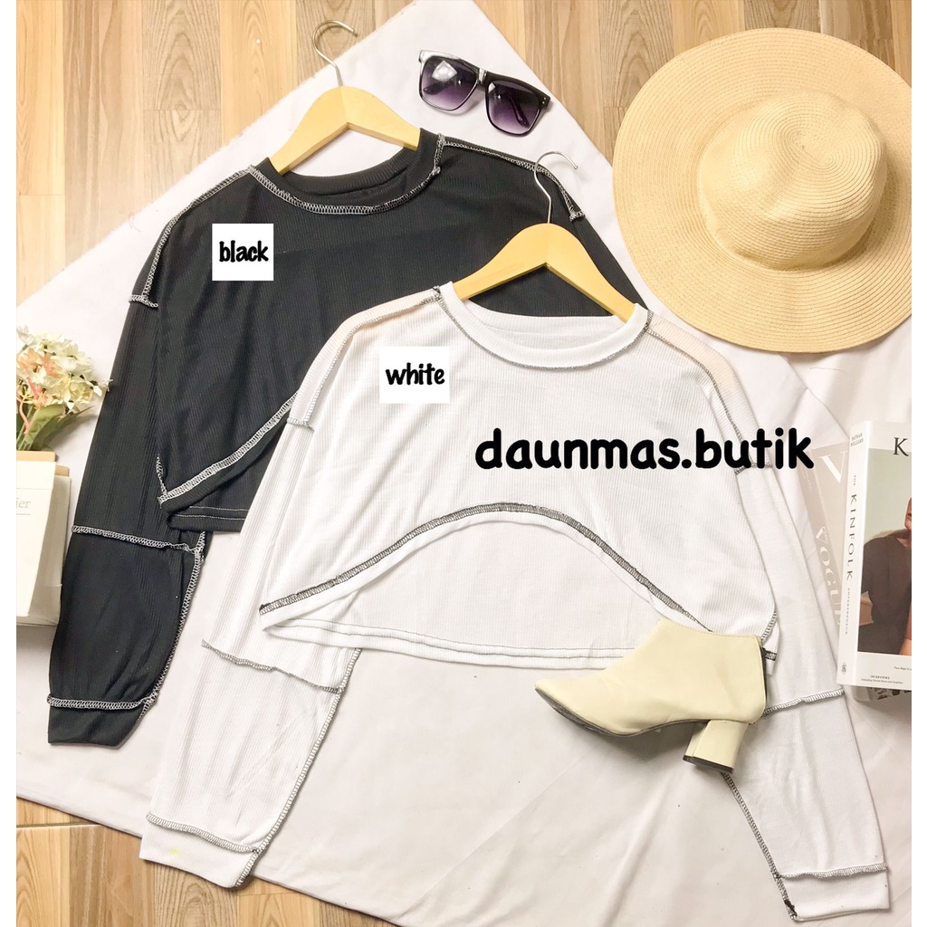 1KG MUAT 7PCS  | PATRICKA SHIRT TOP CROP RIB BOBAL HITS OOTD SELEBGRAM KOREAN STYLE FASHION GROSIR MURAH WANITA TERKINI