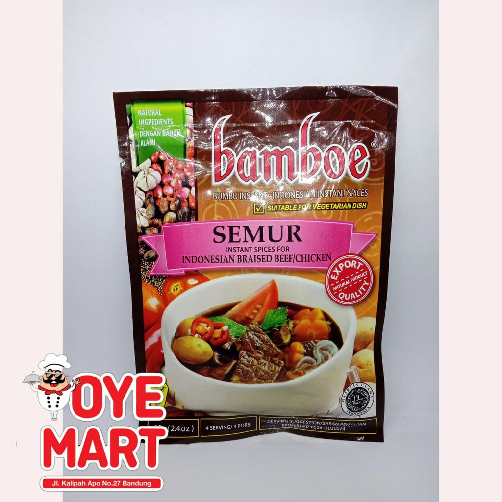 BAMBOE BUMBU INSTAN SEMUR 69GR / BUMBU MASAK INSTAN