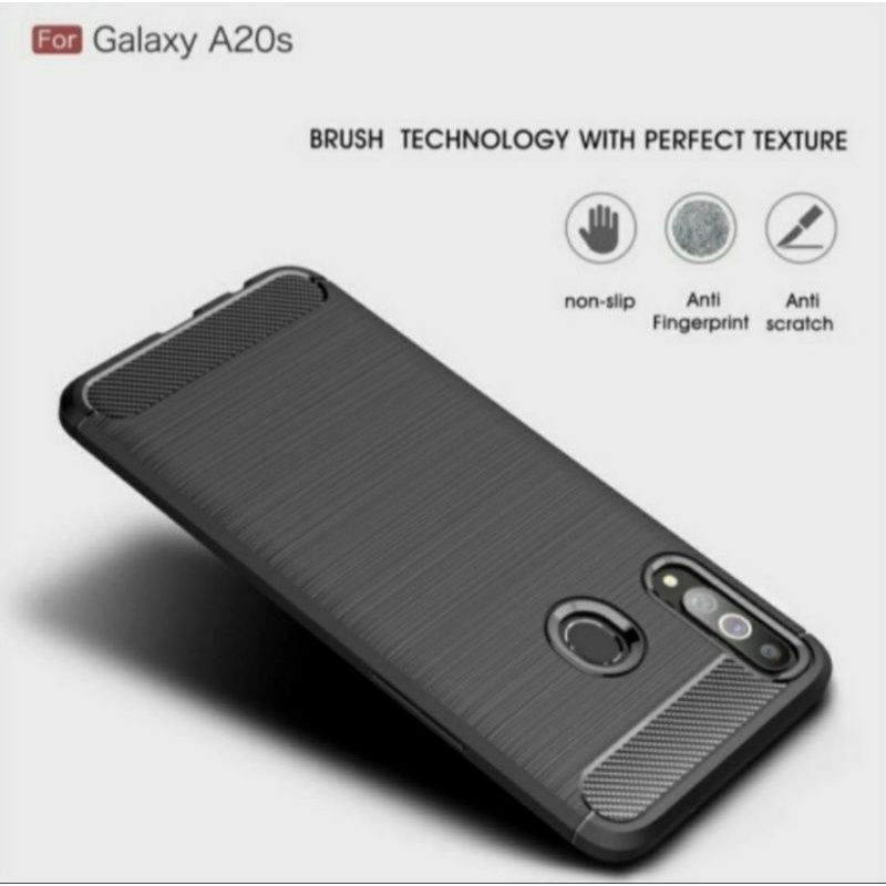 Samsung A20s soft case silikon carbon