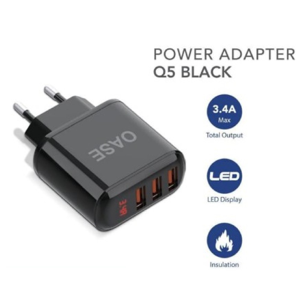 Power Adapter Oase MD-Q5 for Android / iP Fast Charging - Produk Original