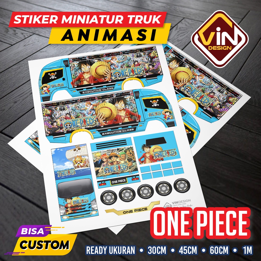 STIKER MINIATUR TRUK - ONE PIECE